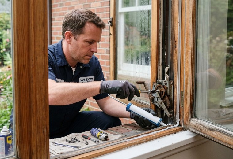 Casing re-trimmed after a window swap · Cochrane